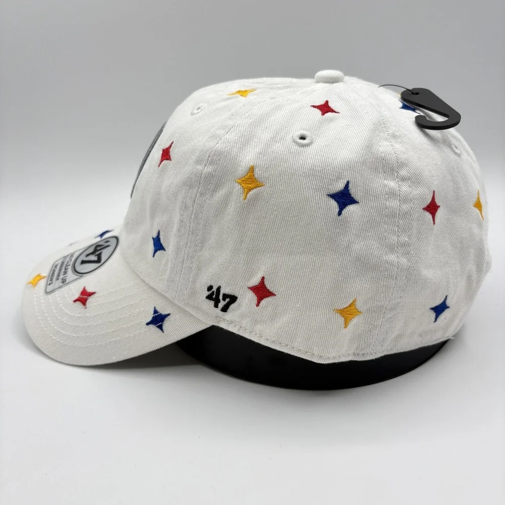 Pittsburgh Steelers 47 Brand Womens Hat Clean Up Strap Back Logo Cap NFL NEW